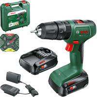 Bosch Perceuse-visseuse à percussion sans fil EasyImpact 18V-40+ set d'accessoires, Perceuse/visseuse Vert/Noir