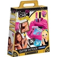 Clementoni Crazy Chic Kits de tatouage temporaire, Bricolage Multicolore, 6 an(s), Bleu, Vert, Argent, 55 mm, 230 mm, 250 mm