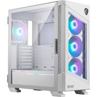 MSI MPG 100R WHITE Midi Tower Blanc, boîtier pc Blanc | 2x USB-A | 1x USB-C | RGB | Verre Trempé