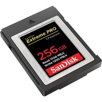 SanDisk SDCFE-256G-GN4NN mémoire flash 256 Go CFexpress, Carte mémoire 256 Go, CFexpress, 1700 Mo/s, 1200 Mo/s, Noir