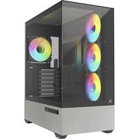 Sharkoon boîtier midi tower Noir | 2x USB-A | 1x USB-C | RGB | Verre Trempé