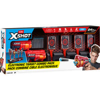XSHOT Cible interactive & Fury 4 Pack de 2, Blaster à fléchettes