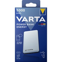 Varta Energy 5000 Lithium Polymère (LiPo) 5000 mAh Noir, Blanc, Batterie portable Blanc/Noir, 5000 mAh, Lithium Polymère (LiPo), 3,7 V, Noir, Blanc