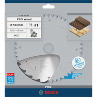 Bosch 2 608 837 700 lame de scie circulaire 18,4 cm 1 pièce(s) Bois, 18,4 cm, 1,6 cm, 1 mm, 7900 tr/min, 1,6 mm