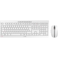 CHERRY Stream Desktop Recharge clavier Souris incluse Universel RF sans fil QWERTY Anglais britannique Gris set de bureau Blanc, Layout UK (QWERTY), Technologie SX, 100%, Taille réelle (100 %), Sans fil, RF sans fil, QWERTY, Gris, Souris incluse