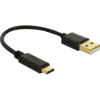 DeLOCK Câble de charge USB, connecteur USB-A > connecteur USB-C Noir