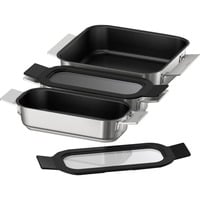 Neff Z9403FF0 lot de casseroles 5 pièce(s), Set de louche Acier inoxydable/Noir, Ensemble mixte, Argent, Argent, Verre, 220 °C, 4,2 kg