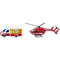 SIKU SUPER Mercedes-Benz ambulance et hélicoptère, Modèle réduit de voiture 