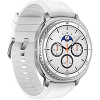 Samsung SM-L505FZWAEUB smartwatche et montre de sport 3,3 cm (1.3") AMOLED 46 mm Numérique 438 x 438 pixels Écran tactile 4G Argent Wifi GPS (satellite) Blanc, 3,3 cm (1.3"), AMOLED, Écran tactile, 64 Go, GPS (satellite), 63,5 g