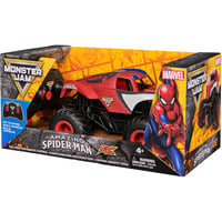 Spin Master VEHICULE RC SPIDER-MAN 1:24 Monster Jam, Voiture télécommandée Monster Jam VEHICULE RC SPIDER-MAN 1:24, Monster truck, 4 an(s), Plastique, Noir, Rouge