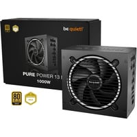 be quiet! Pure Power 13 M alimentation modulaire 1000 watt Noir, 1x 12V-2x6, 4x PCIe, semi-passive, 80 Plus Gold, 1000 W, 100 - 240 V, 1050 W, 50/60 Hz, 12 A, 6 A