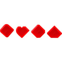 fischer Set de lisseurs de joints, 4 pièces, Mastic Rouge