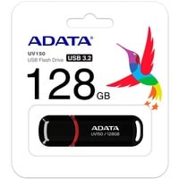 ADATA AUV150-128G-RBK lecteur USB flash 128 Go USB Type-A 3.2 Gen 1 (3.1 Gen 1) Noir, Clé USB Noir/Rouge, 128 Go, USB Type-A, 3.2 Gen 1 (3.1 Gen 1), Casquette, Noir