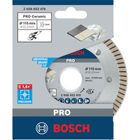 Bosch Disques à tronçonner diamantés Best for Ceramic Extra Clean Turbo, Disque de coupe 11,5 cm, 2,22 cm, 1,4 mm