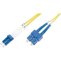 Digitus Câble de raccordement LWL, duplex, connecteur LC > SC, monomode OS2 Jaune