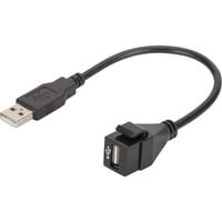 Digitus Module Keystone USB 2.0 USB-A mâle > USB-A femelle, Module de Keystone Noir
