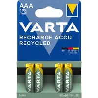Varta 56813 101 404 pile domestique Batterie rechargeable AAA Hybrides nickel-métal (NiMH) Batterie rechargeable, AAA, Hybrides nickel-métal (NiMH), 1,2 V, 4 pièce(s), 800 mAh