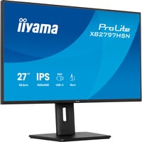 iiyama ProLite XB2797HSN-B1 27" Moniteur Noir (Mat), 1x DisplayPort, 1x HDMI, 3x USB-C, 2x USB-A, 1x RJ-45, 68,6 cm (27"), 1920 x 1080 pixels, Full HD, LCD, Noir