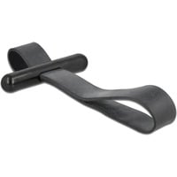 DeLOCK Collier de serrage avec boucle en caoutchouc, Serre-câble Noir, 1 pièce