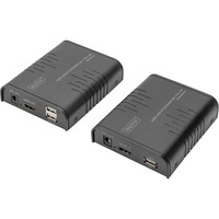 Digitus Set d'extension KVM IP HDMI Full HD, Switch KVM Noir