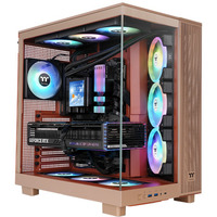 Thermaltake View 380 XL TG ARGB boîtier midi tower Brun clair | 2x USB-A | 1x USB-C | RGB | Verre Trempé