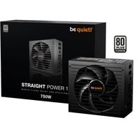 be quiet! Straight Power 12 Platinum alimentation modulaire 750 watt Noir, 1x 12V-2x6, 4x PCIe, 80 Plus Platinium, 750 W, 110 - 240 V, 820 W, 50/60 Hz, 10/5 A, 130 W