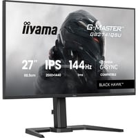 iiyama G-MASTER GB2741QSU-B1 écran plat de PC 68,6 cm (27") 2560 x 1440 pixels 4K Ultra HD LED Noir Moniteur gaming Noir (Mat), 1x DisplayPort, 1x HDMI, 2x USB-A, 144 Hz, 68,6 cm (27"), 2560 x 1440 pixels, 4K Ultra HD, LED, 1 ms, Noir