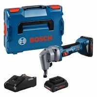 Bosch BOSCH GNA 18V-16 E 2x 4,0Ah pc LBOXX, Cisaille Bleu/Noir, Cisaille électrique, Sans brosse, Noir, Bleu, 1400 spm, 4 cm, 1,6 mm
