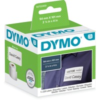 Dymo LW grandes étiquettes autocollantes authentiques pour expéditions et badges nominatifs | 54 mm x 101 mm | rouleau de 220 étiquettes faciles à décoller | pour les étiqueteuses LabelWriter Blanc, Imprimante d'étiquette adhésive, Papier, Permanent, Rectangle, LabelWriter