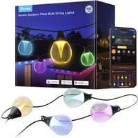 Govee Guirlandes lumineuses pour l'extérieur avec lampes transparentes, Guirlande lumineuse 