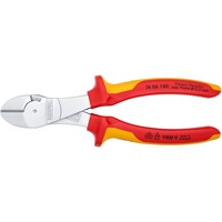 KNIPEX Couteaux latéraux motorisés 7406180, Tenailles de cran Rouge/Jaune