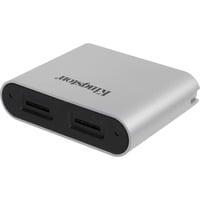 Kingston Lecteur de cartes microSDHC/SDXC UHS-II USB3.2 Gen1 Workflow à double logement Argent/Noir