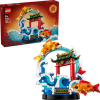 LEGO Festivals chinois Karpfen saute par-dessus la porte du dragon, Jouets de construction 