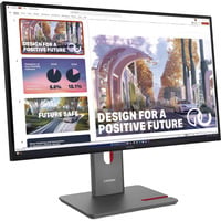 Lenovo ThinkVision P27QD-40 27" Moniteur Noir, 1x DisplayPort, 1x HDMI, 2x USB-C, 4x USB-A, 1x RJ-45, 120 Hz, 68,6 cm (27"), 2560 x 1440 pixels, Wide Quad HD, LED, 6 ms, Noir