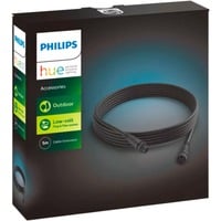 Philips Extension de câble extérieure 5m, Câble d'extension Noir, Philips Hue White and Color ambiance Extension de câble extérieure 5m, Rallonge, Noir, Synthétiques, Jardin, Porche, IP67, III
