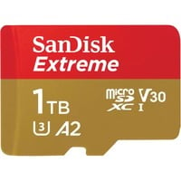 SanDisk Extreme microSDXC 1 To, Carte mémoire UHS-I U3, Class 10, V30, A2