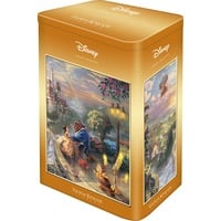 Schmidt Spiele Thomas Kinkade Studios : Disney - La Belle et la Bête dans la boîte métallique nostalgique, Puzzle 