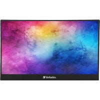 Verbatim 49590 écran plat de PC 35,6 cm (14") 1920 x 1080 pixels Full HD LCD Noir Moniteur Noir, 1x HDMI, 2x USB-C, 1x USB-A, 35,6 cm (14"), 1920 x 1080 pixels, Full HD, LCD, 6 ms, Noir