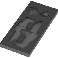 Wera Insert en mousse pour Set de clés Allen 1, vide, Dépôt Noir/gris