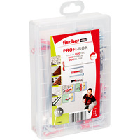fischer Profi-Box DuoLine + vis, Cheville Gris clair/Rouge