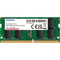 ADATA 8 Go DDR4-2666 (1x 8 Go) mémoire PC portable Noir, AD4S26668G19-SGN, SO-DIMM