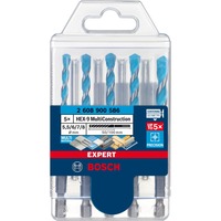Bosch Expert HEX-9 Mèche de perçage pour maçonnerie 5 pièce(s), Jeu de mèches de perceuse Perceuse, Mèche de perçage pour maçonnerie, Rotation vers la droite, Béton, Plastique, Carrelage doux, Bois tendre, Acier, 5 pièce(s), Diameter mm: 5.5 / 6.0 / 6.0 / 7.0 / 8.0 Working length mm: 60 / 60 / 60 / 60 / 50 Total length...