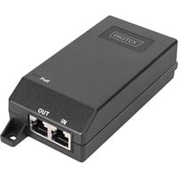 Digitus Injecteur Gigabit Ethernet PoE+, 802.3at 30 W, PoE-Injecteur Noir