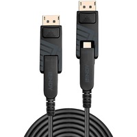 Lindy 38480 câble DisplayPort 10 m Mini DisplayPort Noir Noir, 10 m, Mini DisplayPort, Mini DisplayPort, Mâle, Mâle, 7680 x 4320 pixels