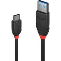 Lindy Câble USB 3.2 Type A vers C de 1.5m, 10Gbit/s, noir Noir, 10Gbit/s, noir, 1,5 m, USB A, USB C, USB 3.2 Gen 1 (3.1 Gen 1), 10 Gbit/s, Noir