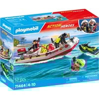 PLAYMOBIL Action de la ville - Bateau-pompe avec embarcation, Jouets de construction 71464