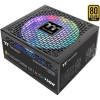 Thermaltake Toughpower GF1 ARGB alimentation modulaire 750 watt Noir, 4x PCIe, 750 W, 100 - 240 V, 900 W, 50/60 Hz, 10 A, Actif