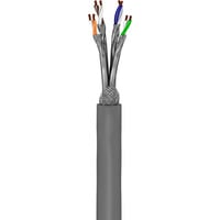 goobay Câble réseau RJ-45 S/FTP Cat.6a Gris, 100 mètres, sans fiche
