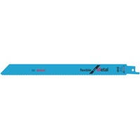Bosch Lames de scie sabre S 1122 BF Flexible for Metal, Lame de scie Lame de scie à guichet, Tuyau, Profil, Plaque métallique (fine), Bimétal, 2 mm, 0,9 mm, 22,5 cm