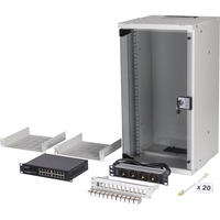 Digitus Kit réseau SOHO Pro 10" 315x300 mm (LxP), Armoire informatique Gris clair